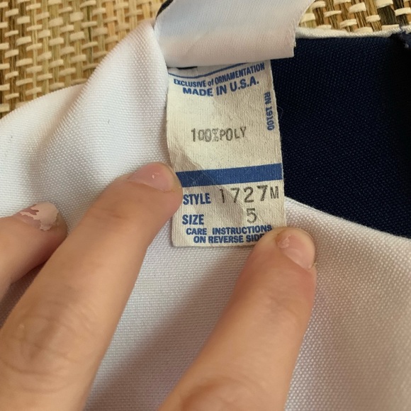 Vintage Baby Dress You Are In Wonderland Blue Formal Dress Outfit Toddler Size 5 - Picture 4 of 4